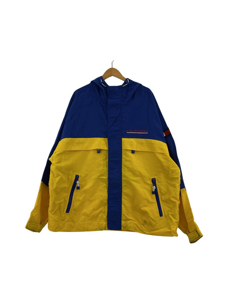 TOMMY HILFIGER 90s マウンテンパーカー 黄/青 (XL)