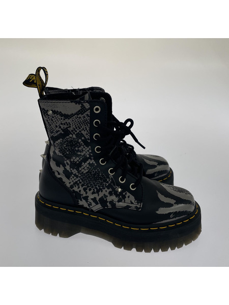 Dr.Martens BLACK x ZINC GREY Animal Clash 8ホール UK5