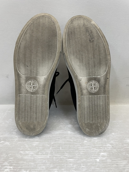 STONE ISLAND コンパスロゴ刺繍 スウェード マウンテンシューズ 41 黒