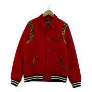ジャケット KING MOB ウール レオパード ジャケット 赤 M