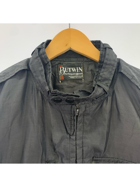 OLD・VINTAGE ジャケット BUTWIN ナイロンジャケット BLK USA製