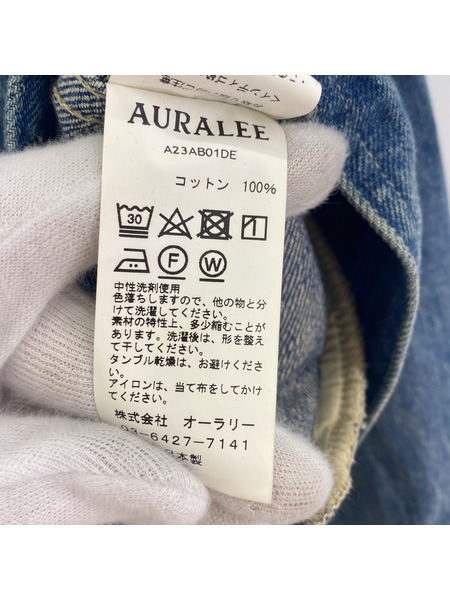 AURALEE 23AW SELVEDGE FADED LIGHT DENIM BLOUSON (4)