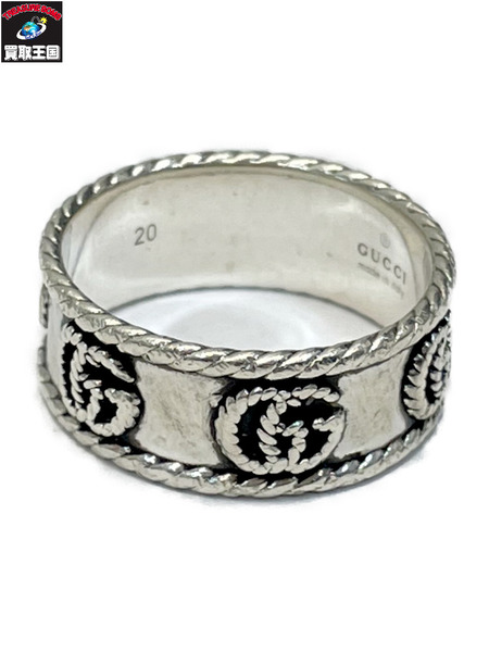 GUCCI ダブルG シルバーリング ＃18