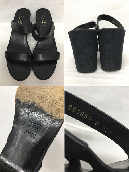 GUCCI/サンダル/GGキャンバス/ブラック/091855｜商品番号