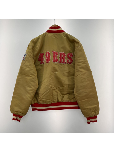 STARTER 80s USA製 NFL PRO LINE 49ers スタジャン L ゴールド 赤