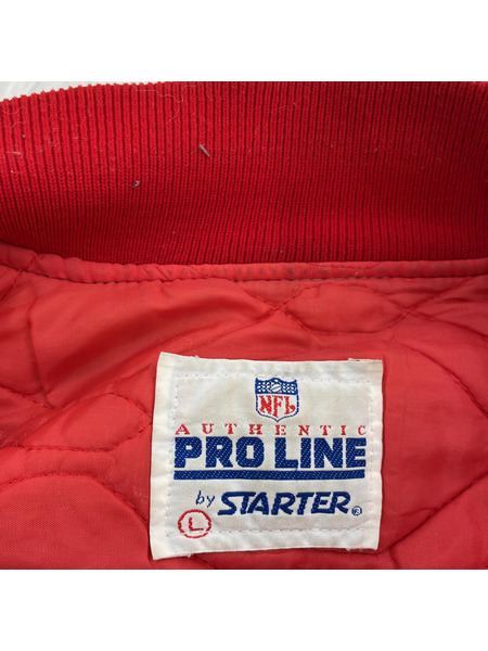 STARTER 80s USA製 NFL PRO LINE 49ers スタジャン L ゴールド 赤