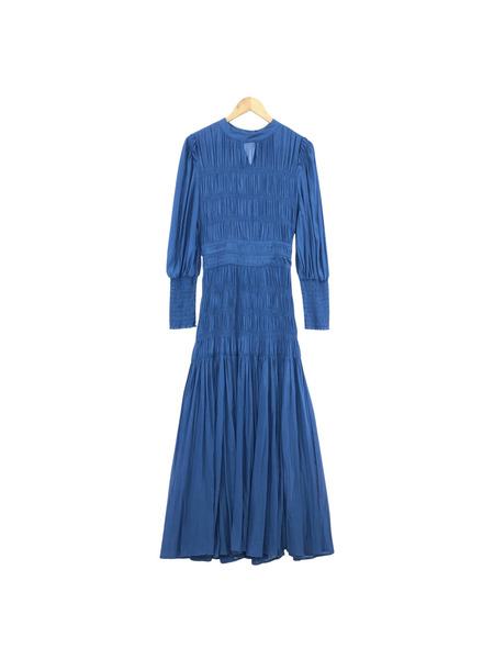 AMERI REFINED SHIRRING DRESS BLU