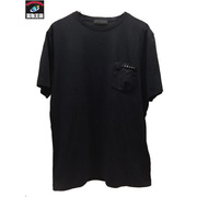 PRADA ラバーTシャツ ポケットTee L ブラック SJN250 R192 710