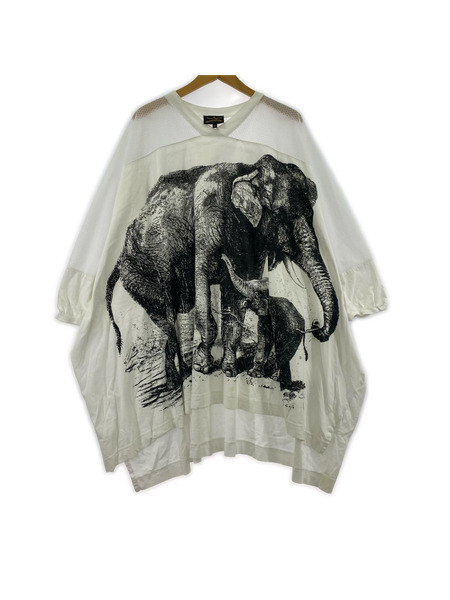 Vivienne Westwood 長袖Tシャツ・カットソー メッシュ切替 アニマルカットソー 白 0S