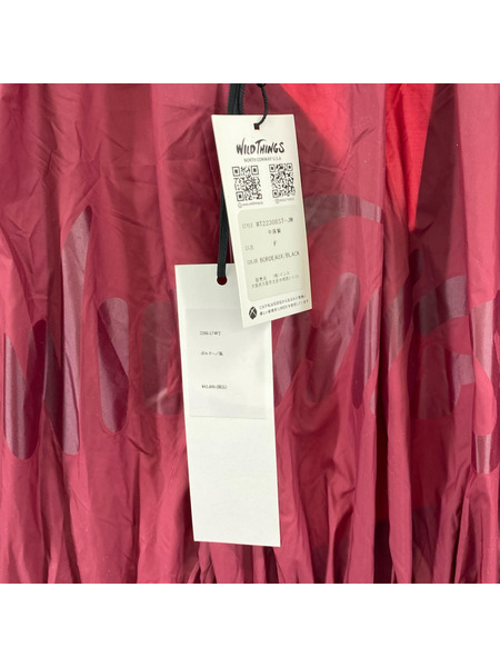 WILDTHINGS×JUN MIKAMI rain poncho hat サイズF ボルドー×ブラック
