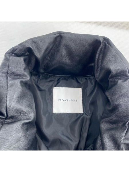 FREAK'S STORE ダウンジャケット FREAK'S STORE フェイクレザー中綿ジャケット