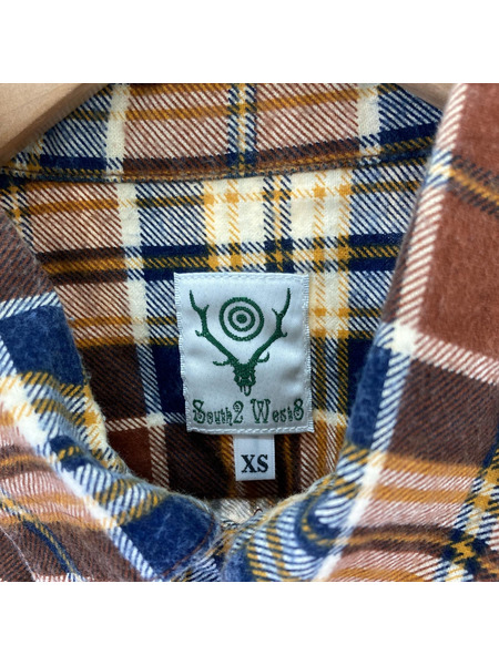 South2 West8 Flannel 6 Pockets Classic Shirt/ブラウン (XS)