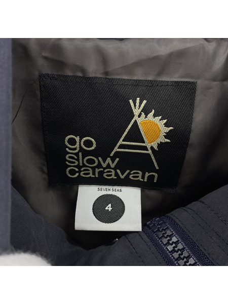 go slow caravan ワッペン付キナイロンジャケット NVY (4)