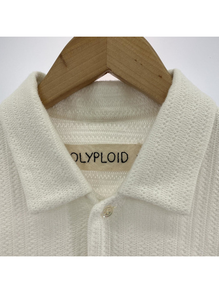 POLYPLOID LONG SLEEVE CAMP COLLAR SHIRT C 4 ホワイト