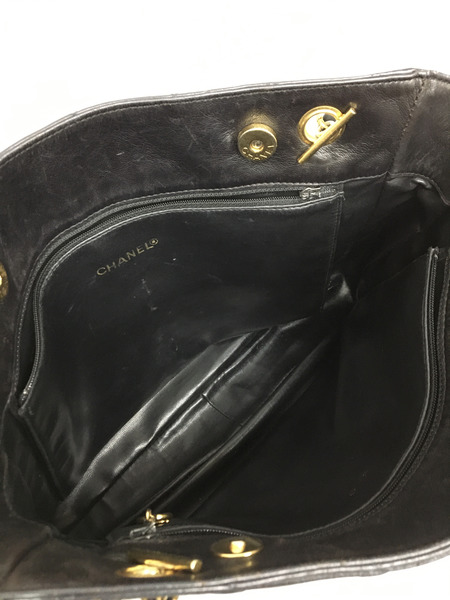 CHANEL　マトラッセ スクエア チェーンバッグ 黒