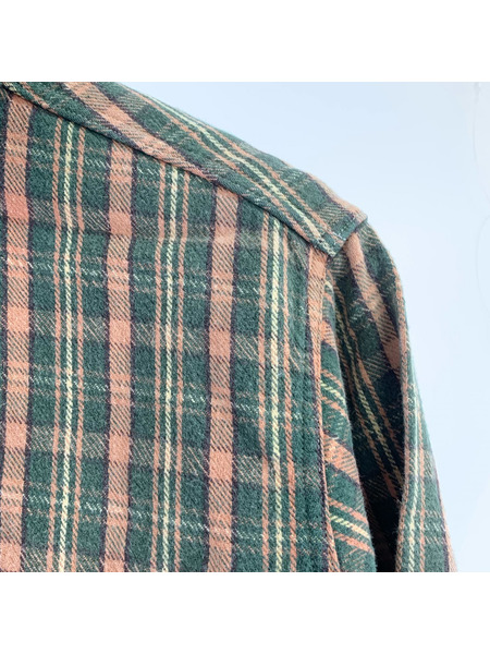 WAREHOUSE 長袖シャツ duckdigger ネルシャツ GRN