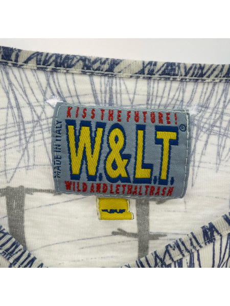 長袖Tシャツ・カットソー W&LT 落書キ LSTEE S ホワイト