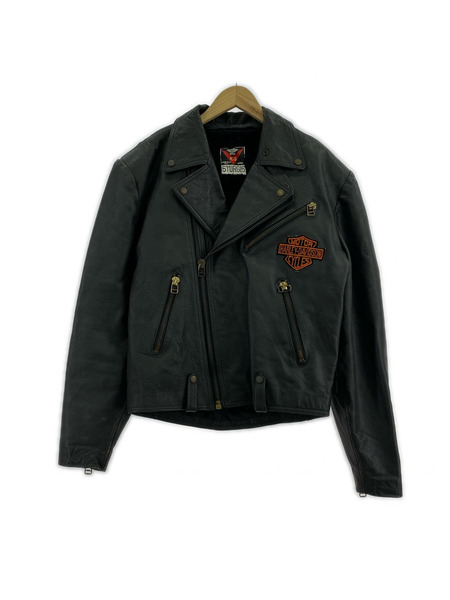 Harley-Davidson レザージャケット ボアライナー付キダブルライダース BLK