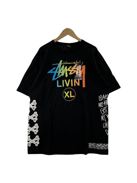 STUSSY/LIVIN XL/マルチプリントTシャツ（XL)