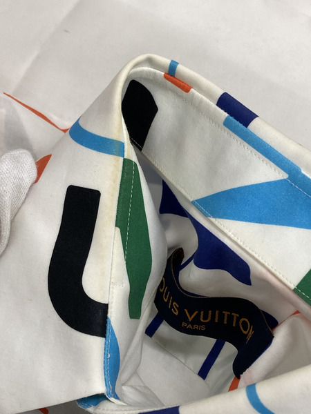 メンズラグ衣料 LV SS総柄シャツ　S