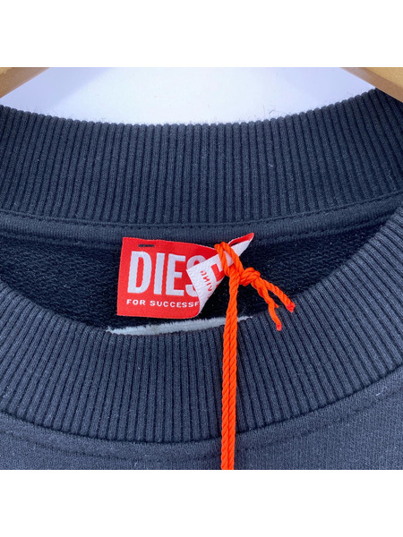 DIESEL S-ROB-MEGOVAL-D クルーネックスウェット XL 黒 タグ付