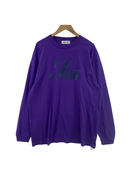 WIND AND SEA 21AW/Glitter L/S T-SHIRT XL 紫 WDS-CS-307[値下]