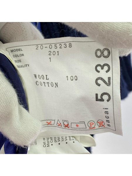 Sacai ニット切替バックボタンブラウス(1)