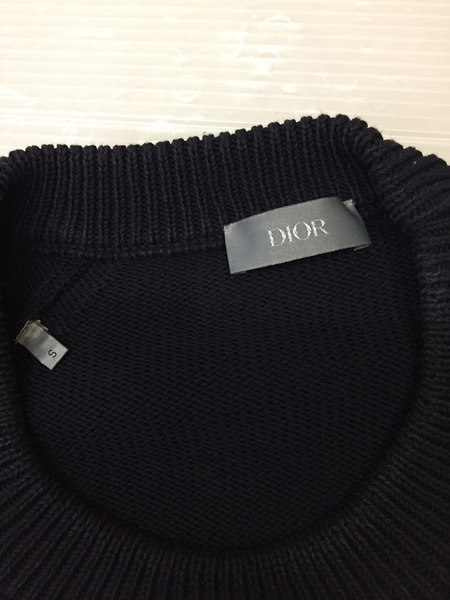 DIOR/24SS/オブリーク/コットンジャージー/ニットセーター/S/紺/113M638AT187