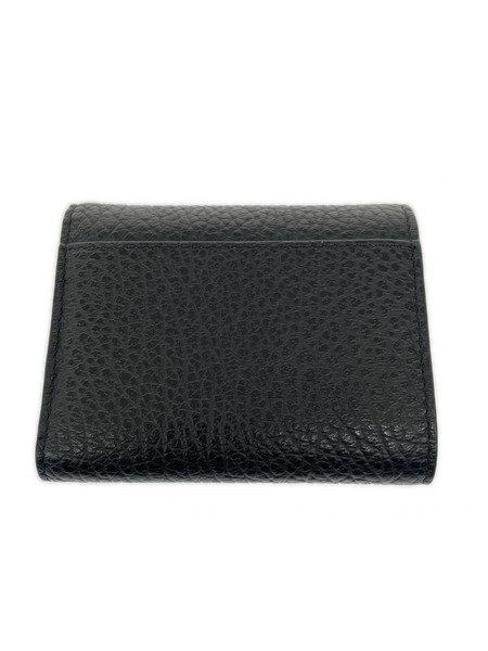 MAISON MARGIELA グレインレザー スリーフォルドウォレット ブラック