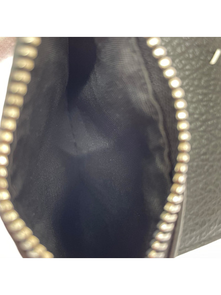 MAISON MARGIELA グレインレザー スリーフォルドウォレット ブラック