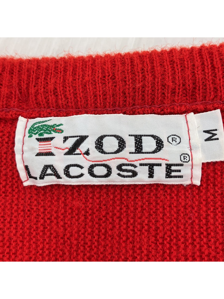 IZOD LACOSTE 70S アクリルニット M レッド