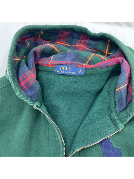 POLO RALPH LAUREN ビッグポニー ジップパーカー (S) 緑[値下]