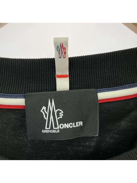 MONCLER GRENOBLE MANICA CORTA S/Sカットソー 黒 (L) J10978C00003