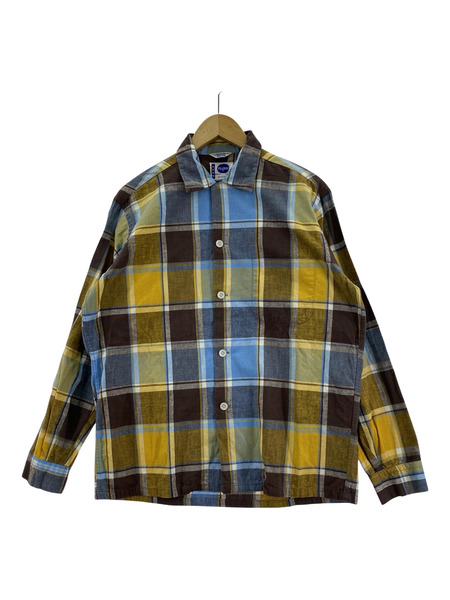 VINTAGE PILGRIM YUKON L/Sチェックオープンカラーシャツ (M)