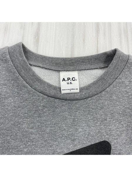 A.P.C. 19AW USA ロゴスウェット グレー < NULL >