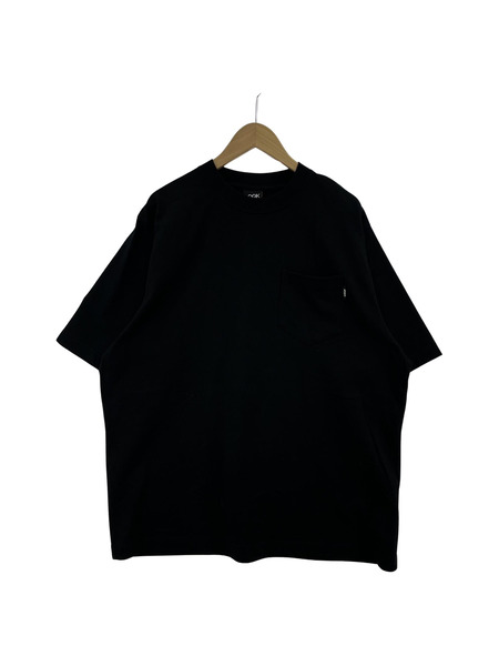 LQQK STUDIO SS RUGBY WEIGHT POCKET TEE ポケT 黒 (XL)[値下]