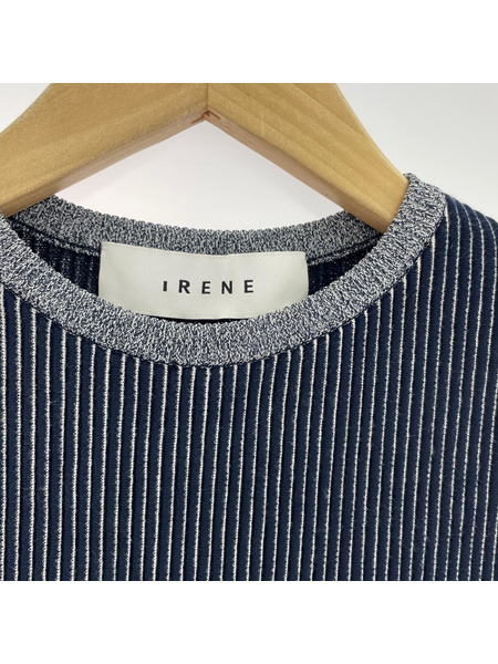IRENE VAN RYB ノースリーブワンピース ニット 青