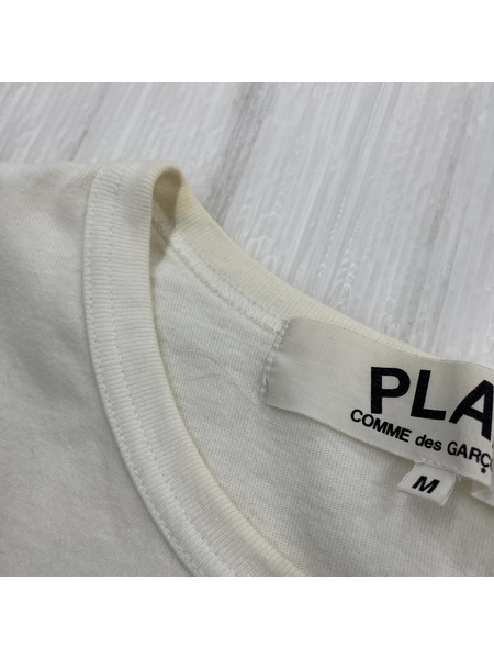 COMME des GARCONS PLAY S/S ハートプリントtee 白 (M)