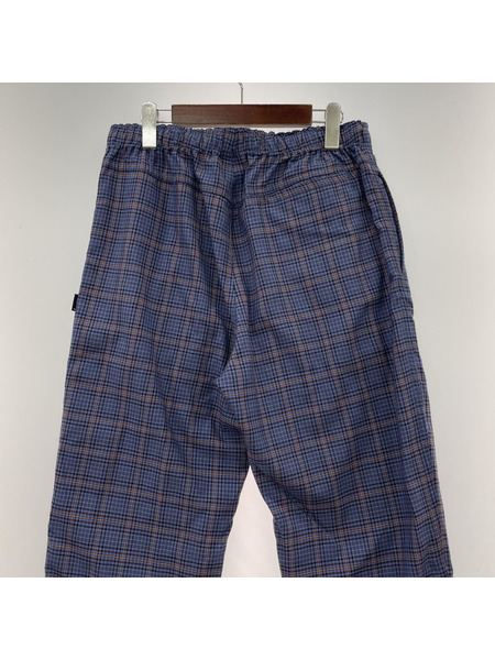 STUSSY チェックパンツ パープル M