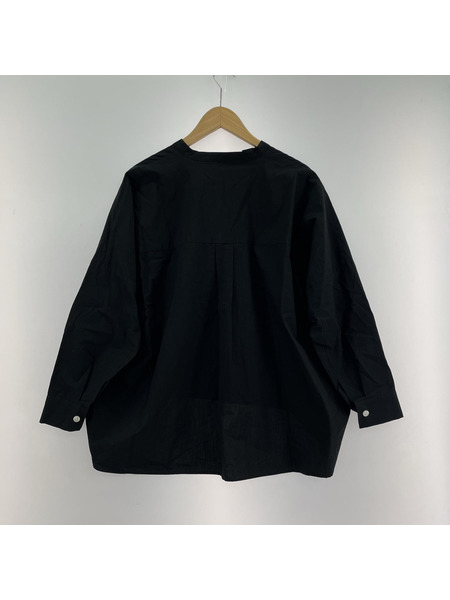 HUIS./綿ウールタイプライタークロススキッパープルオーバー/F/U611-8050-09BLK