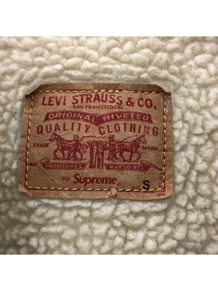 Supreme/×Levi's Bleached Sherpa Trucker Jacket/16AW/S