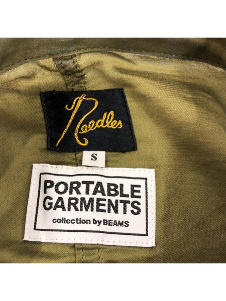 Needles×BEAMS PORTABLE GARMENTS コットンレーヨン ジャケット sizeS