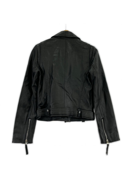 ZARA ライダース ラムレザー ダブルライダース S ブラック