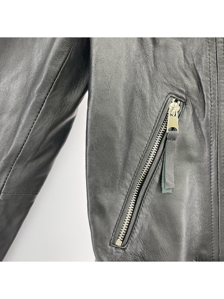 ZARA ライダース ラムレザー ダブルライダース S ブラック