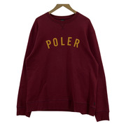 POLeR L/Sロゴカットソー ボルドー（L）