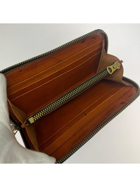 長財布 MASTER HAND レザー ラウンドファスナー 長財布