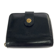 IL BISONTE コンパクトウォレット レザーコンパクトウォレット 黒