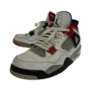 NIKE AIR JORDAN 4 RETRO SE White/Military Blue/Fire Red 28.5