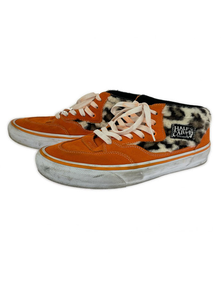 Supreme スニーカー VANS Leopard Half Cab (27.5cm) オレンジ