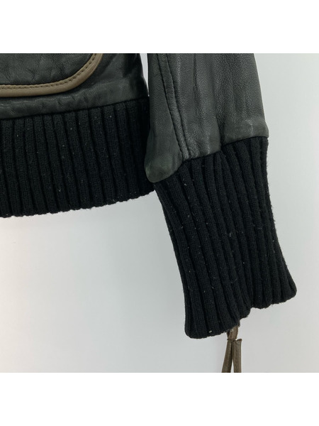 AVIREX レザージャケット ラムレザージャケット 黒